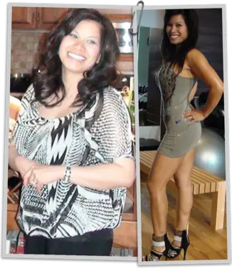Customer-shared photo — Linda R., before and after AquaSculpt use over several months